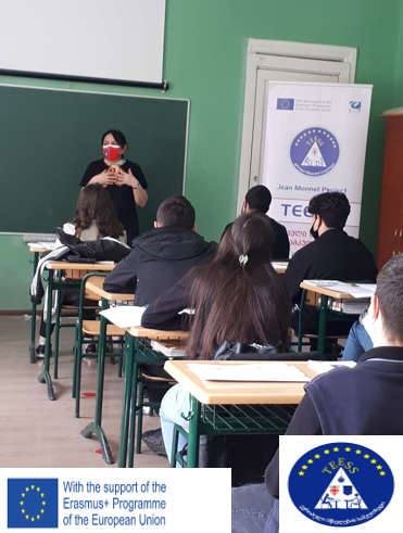  Erasmus+ ჟან მონეს პროექტი „ევროპული სწავლების სამკუთხედი“ (TEESS) თბილისის 104-ე საჯარო სკოლაში