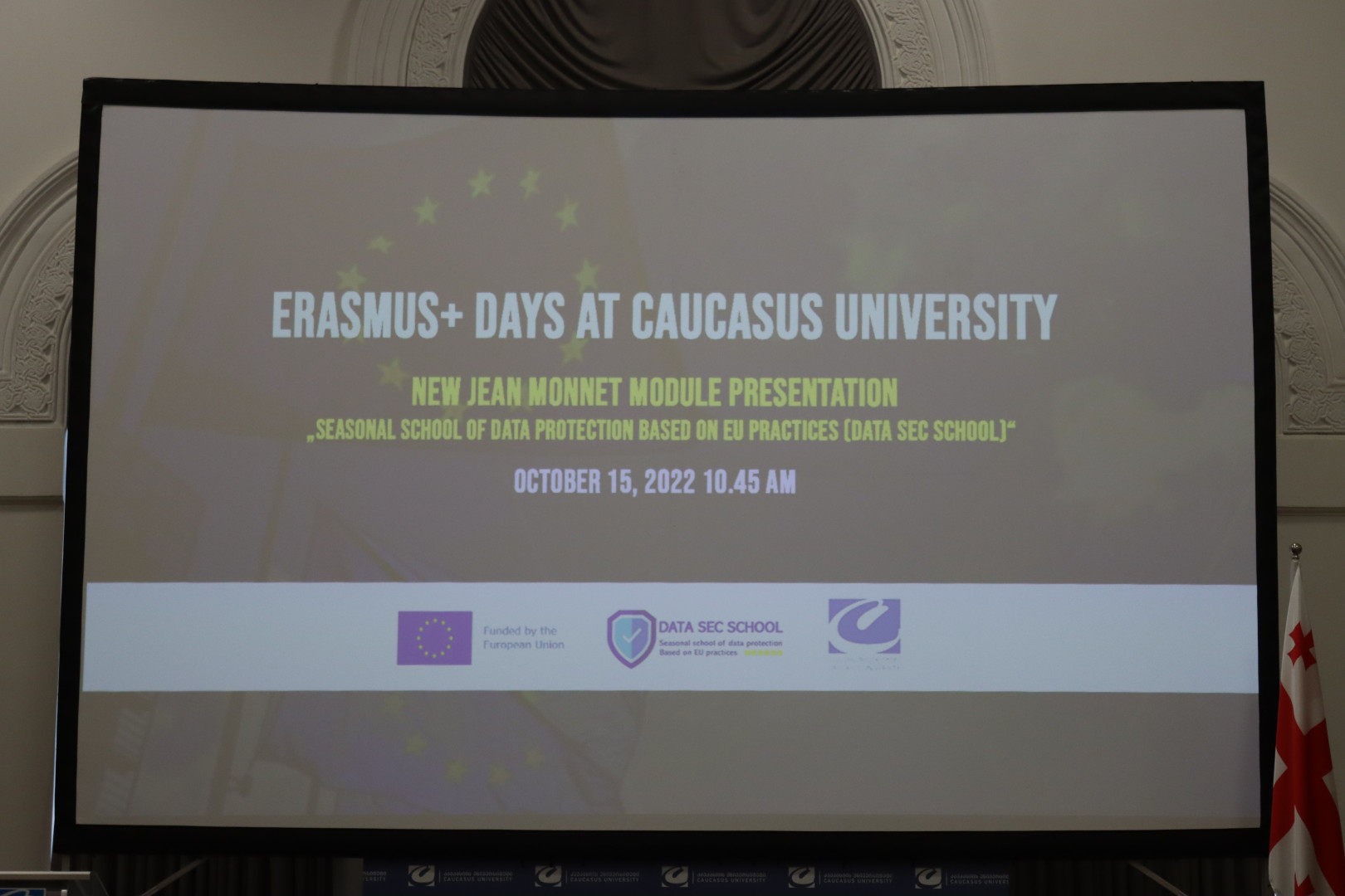 ERASMUS+ დღეები კავკასიის უნივერსიტეტში, ახალი ჟან მონეს მოდულის პრეზენტაცია